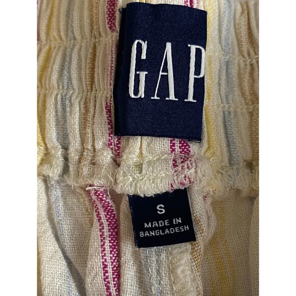 GAP Ivory Striped Linen Blend Casual Shorts Pockets Women's Size Small NWT - Picture 5 of 12